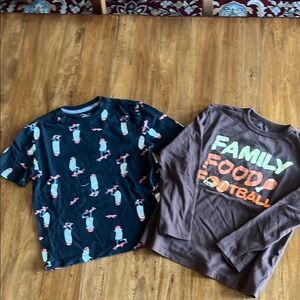 Kids Graphic T-Shirts - Black Penguin & Brown Family Football